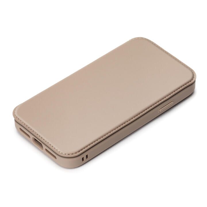 ガラスフリップケース ベージュ iPhone 13 Pro_1