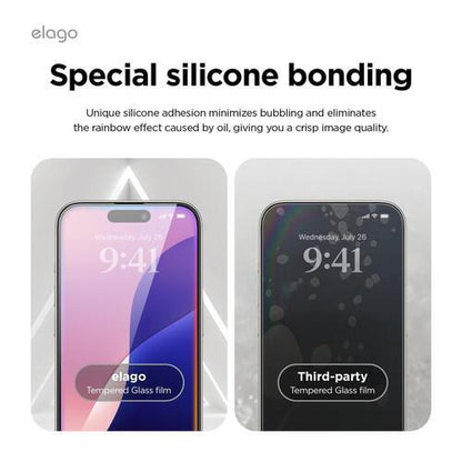 elago TEMPERED GLASS PROTECTOR iPhone16 Pro Clear