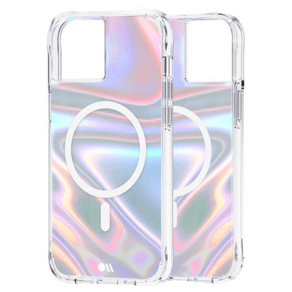 Case-Mate 抗菌・3.0m落下耐衝撃 Soap Bubble Iridescent MagSafe対応 iPhone 13