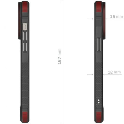 ゴーステック MagSafe対応 耐衝撃クリアケース コバート スモーク iPhone 15 Pro Max