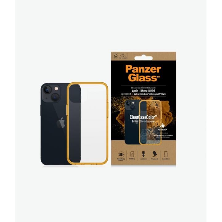 PanzerGlass パンザグラス クリアケースカラー 抗菌仕様 タンジェリン iPhone 13 mini