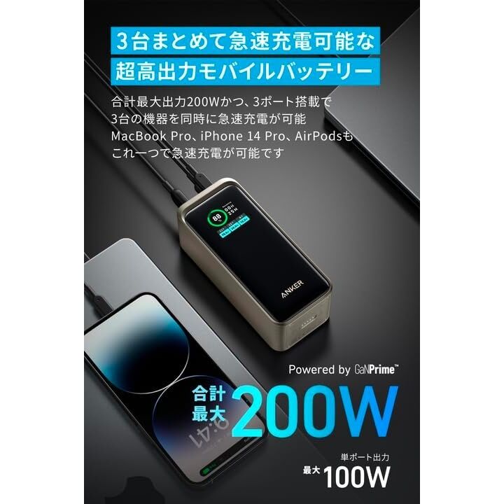 Anker Prime Power Bank (20000mAh 200W)