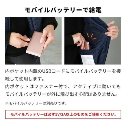 電熱ジャケット すぐぬっく ジャケット S