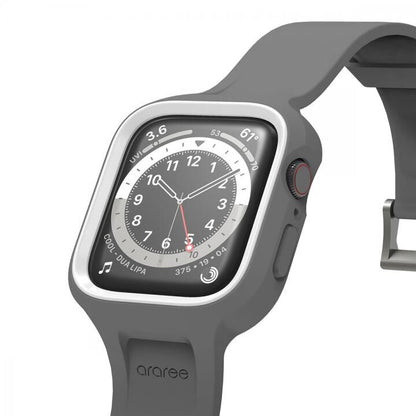 araree Duple Pro ケース一体型バンド for Apple Watch 45/44mm グレー_1