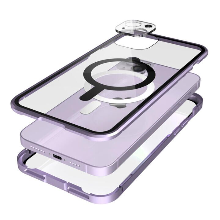 Monolith Magnetica Magsafe対応前面ゴリラガラス+アルミバンパー パープル iPhone 14 Plus_1