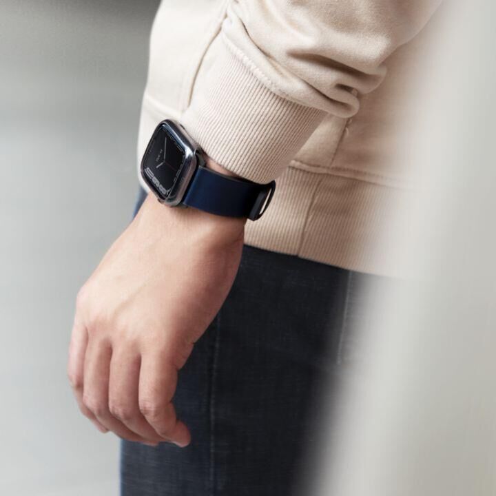 UNIQ GLASE Apple Watch ケース 45mm CLEAR/ SMOKE 2色パック
