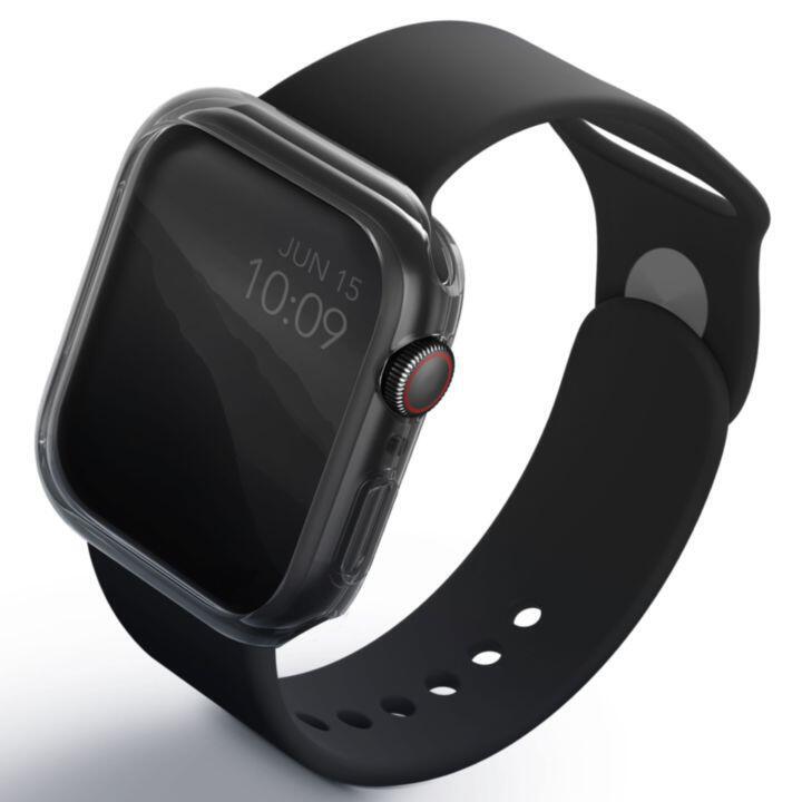 UNIQ GLASE Apple Watch ケース 45mm CLEAR/ SMOKE 2色パック