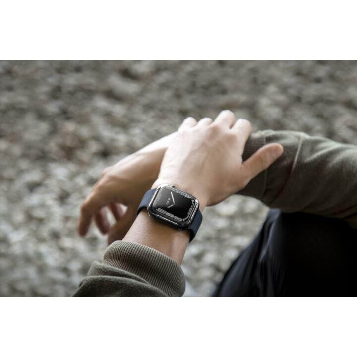 UNIQ GLASE Apple Watch ケース 45mm CLEAR/ SMOKE 2色パック
