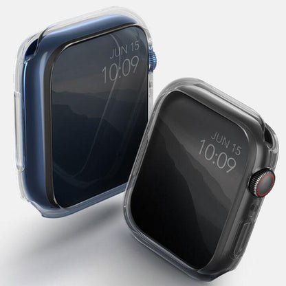 UNIQ GLASE Apple Watch ケース 45mm CLEAR/ SMOKE 2色パック_1