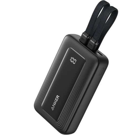 Anker Zolo Power Bank (10000mAh, 30W, Built-In USB-C / ライトニングケーブル)