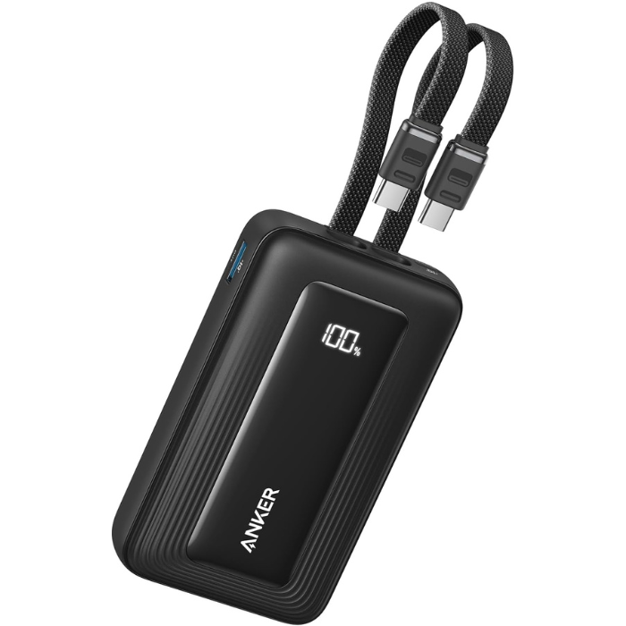 Anker Zolo Power Bank (10000mAh, 35W, Built-In Dual USB-Cケーブル)