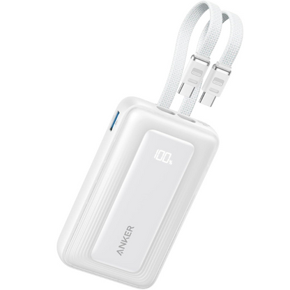 Anker Zolo Power Bank (10000mAh, 35W, Built-In Dual USB-Cケーブル)