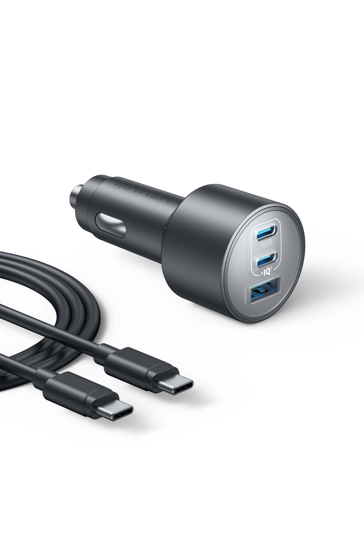 Anker Nano Car Charger (167.5W, 3 Ports) with USB-C & USB-C ケーブル