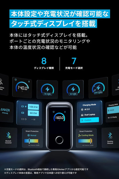 Anker Prime Charger (160W, 3 Ports) シルバー