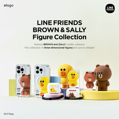 elago LINE FRIENDS Brown & Sally for iPhone16 Pro