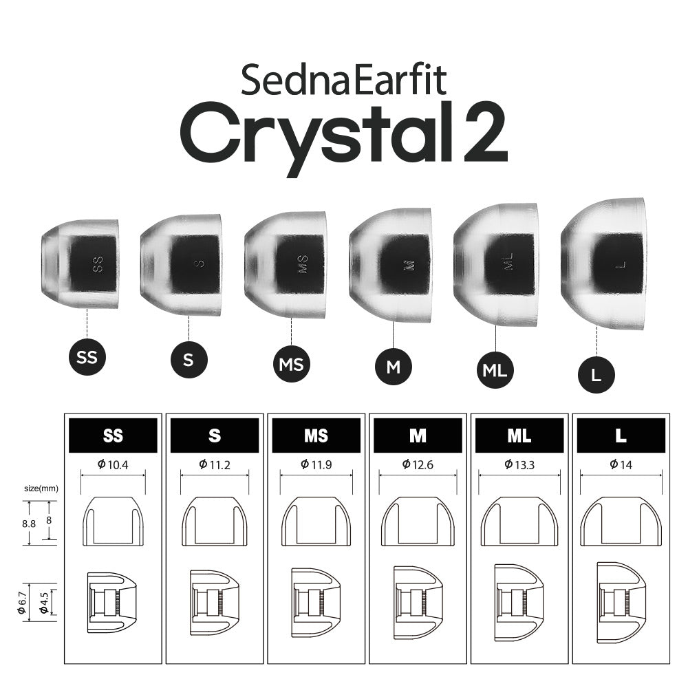 AZLA SednaEarfit Crystal 2 Standard [イヤーピース 各1ペア]