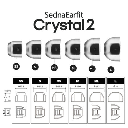 AZLA SednaEarfit Crystal 2 Standard [イヤーピース 各1ペア]
