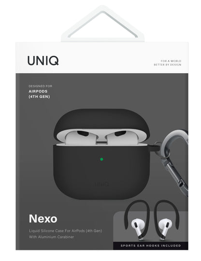 UNIQ NEXO AirPods 4 ACTIVE HYBRID シリコンケース SPORTS EAR HOOKS