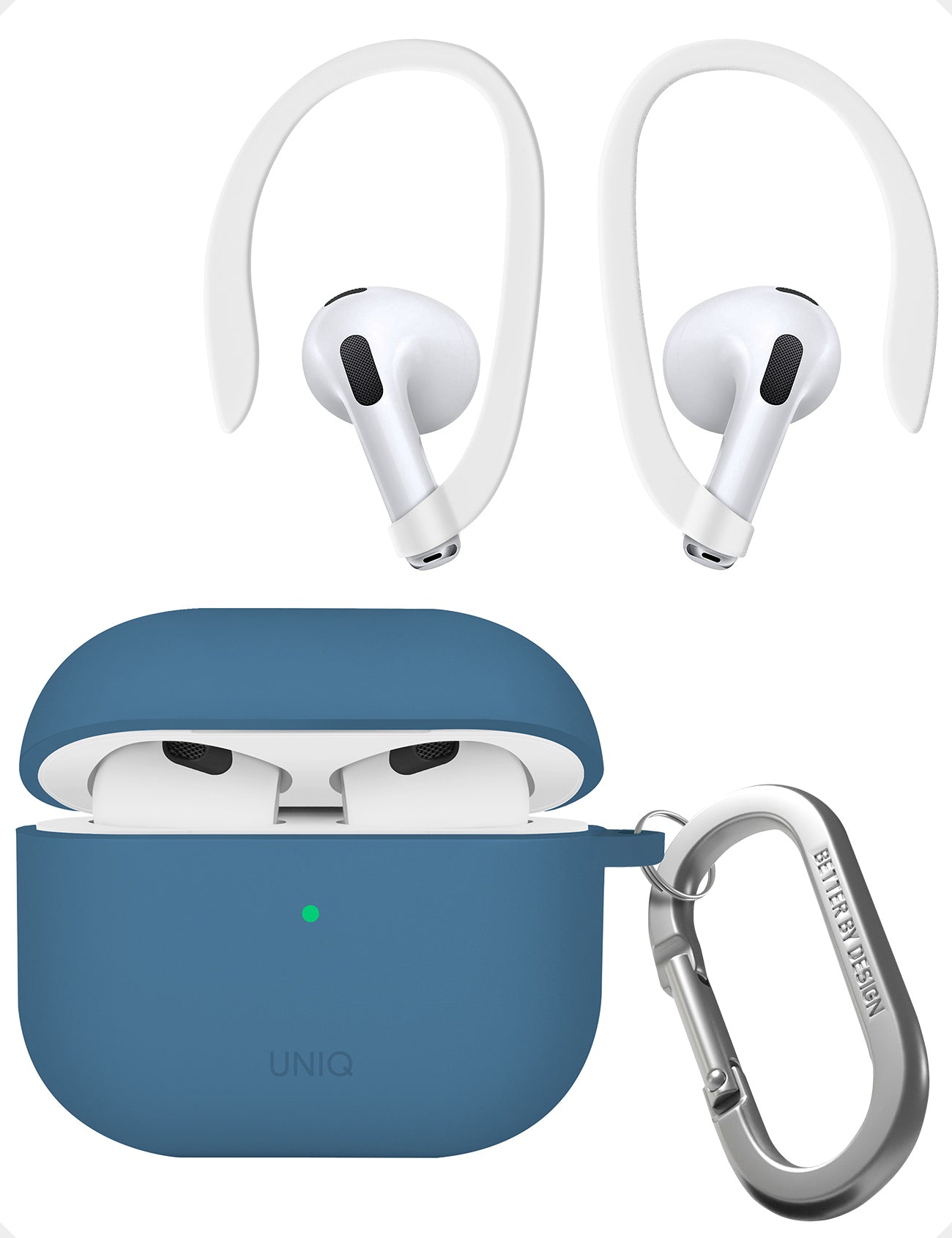 UNIQ NEXO AirPods 4 ACTIVE HYBRID シリコンケース SPORTS EAR HOOKS