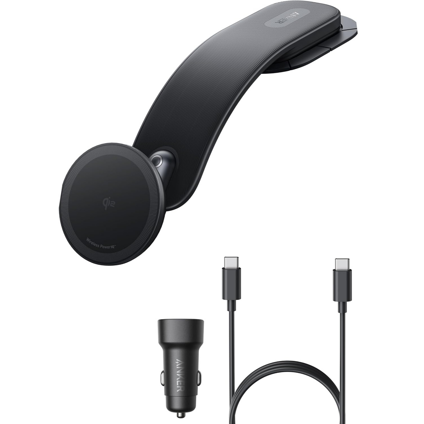 Anker Nano Wireless Charger (MagGo, 着脱式パッド) with Car Charger