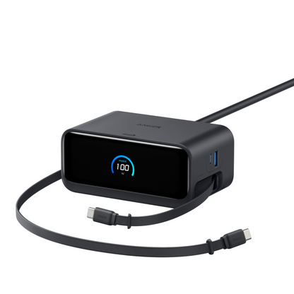 Anker Nano Charging Station (7-in-1, 100W, 巻取り式 USB-Cケーブル) ブラック