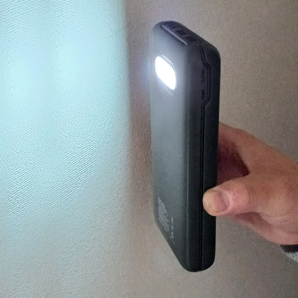 air-J ポータブルモバイルソーラーバッテリー 20000mAh LED照明付き